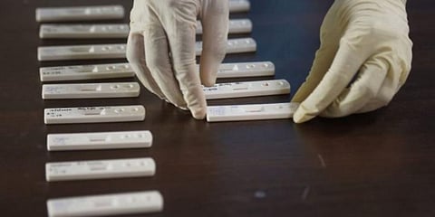 A total of 700 swabs are being tested at this lab and at the Viral Research and Diagnostic Laboratory. (Photo | PTI)