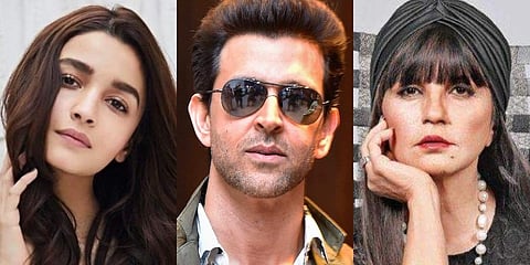 Actors Alia Bhatt, Hrithik Roshan and designer Neeta Lulla (Photos | PTI, Facebook)