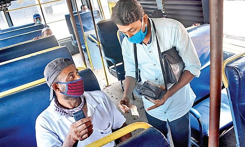 KSRTC has incurred a loss of Rs 37 crore after it resumed operation in a limited manner. (FILE PHOTO | MANU R MAVELIL, EPS)