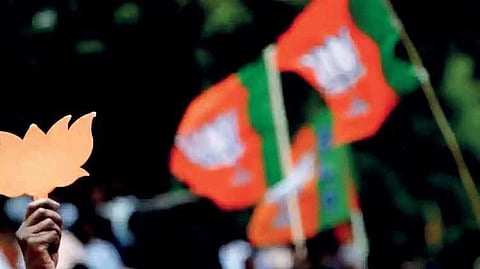 Image of the BJP flag used for representational purposes only.