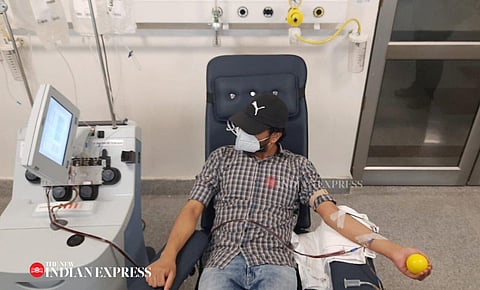 Plasma donors donate at a plasma bank. (File Photo | EPS)