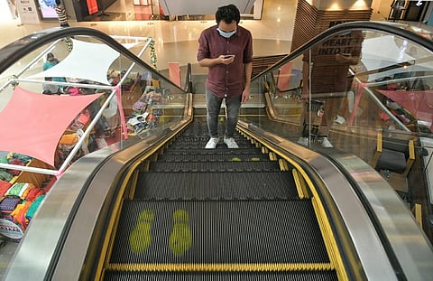 Malls have been allowed to reopen with mandatory rules for visitors. (Photo | Meghana Sastry, EPS)