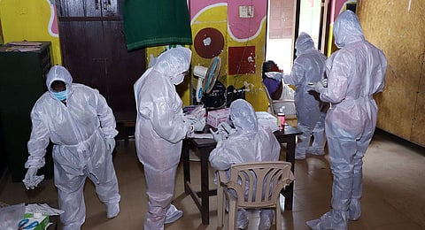 A COVID-19 testing centre in Thiruvananthapuram (File photo| Vincent Pulickal, EPS)