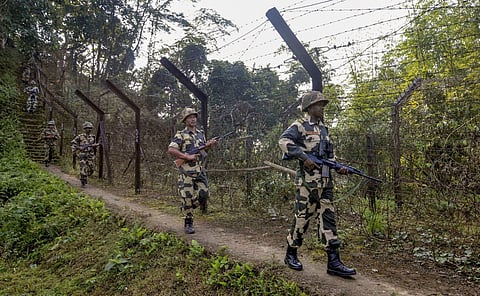 BSF personnel patrolling Indo-Bangladesh international border (File Photo | PTI)
