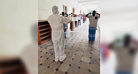 COVID-19 patients in Chennai were discharged after being treated by Siddha medicine at the Jawahar College Campus. (File Photo| EPS)