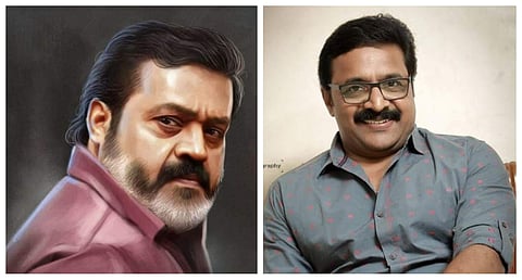 Suresh Gopi (L) and Screenwriter Renji Panicker (R)