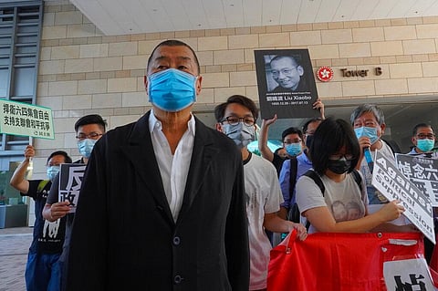 Hong Kong media tycoon Jimmy Lai, founder of the local newspaper Apple Daily. (Photo | AP)