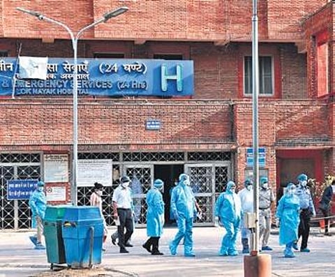 Lok Nayak Hospital is the largest dedicated Covid-19 facility in New Delhi.