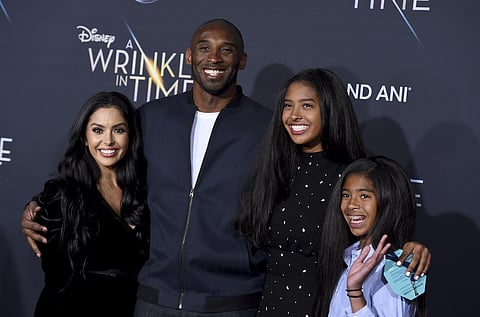 Vanessa Bryant, from left, Kobe Bryant, Natalia Bryant and Gianna Maria-Onore Bryant at the world premiere of 'A Wrinkle in Time' in Los Angeles. Bryant died in a helicopter crash in California. (Phot