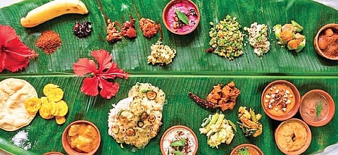 An Onam Sadhya by The Soul Company. (Photo| Mayank Bahl)