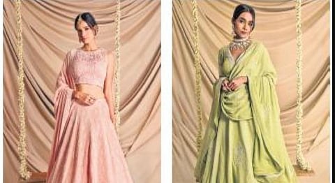 Two outfits from Anjul Bhandari's collection