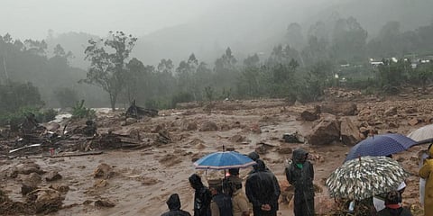 Rescue operation in progress at Pettimudi near Rajamala in Munnar. (Photo| EPS)