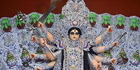 An idol of goddess Durga. (File photo| PTI)