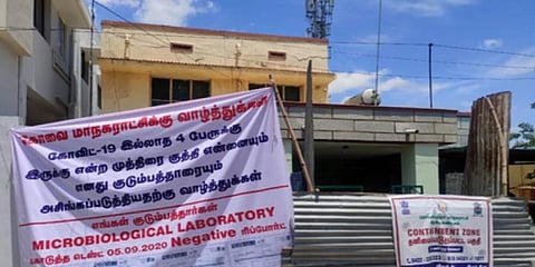The man and his family were placed under home isolation after their samples tested positive