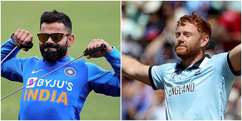 Virat Kohli (L) and Jonny Bairstow. (File photo| ANI and AP)