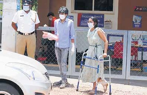 For some, no injury is a detriment to their future. A candidate comes out of the exam hall with a walker after the IIT JEE at TCS iON, Aluva, on Tuesday | A Sanesh