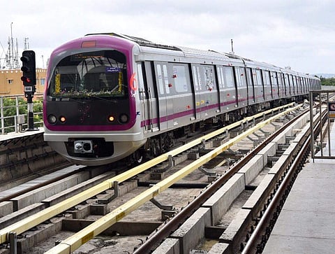 Representational image of Bengaluru metro train.