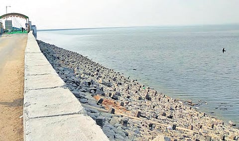 The Mid Manair Dam in Rajanna-Sircilla district. (Photo| EPS)