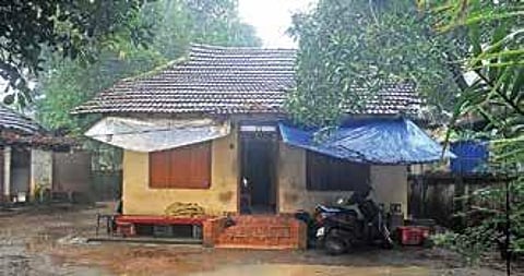 The house at Pathalam from where the NIA arrested Murshid Hasan, a suspected Al-Qaeda operative, on Saturday.