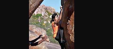 Gowri, the brains behind the CLAW, conquers the heights (Photo | Meghana Sastry, EPS)