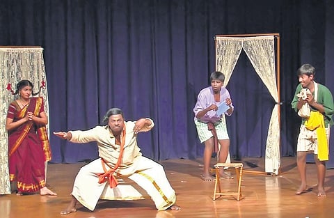 Stills from a play that will be streamed online as part of Sanchaya Cares