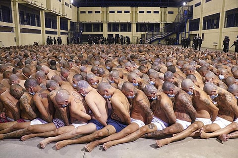 In this photo released by the El Salvador Presidency Press Office