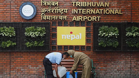 A view of the Tribhuwan International Airport in Kathmandu, Nepal.