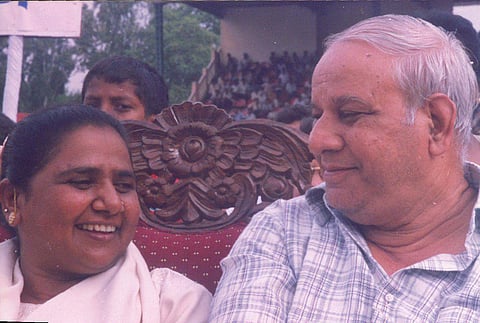 Mayawati with BSP founder Kanshi Ram (File Photo | EPS)