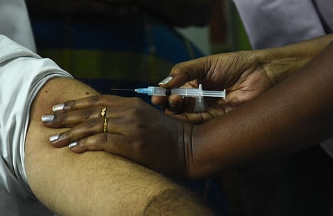 The vaccine drive was launched on Saturday. (Photo | Ashwin Prasath, EPS)