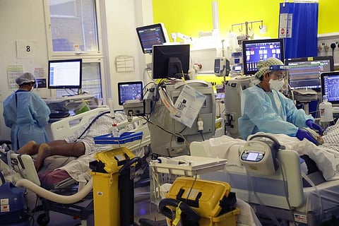 Critical Care staff take care of COVID-19 patients on the Christine Brown ward at King's College Hospital in London. (Photo | AP)