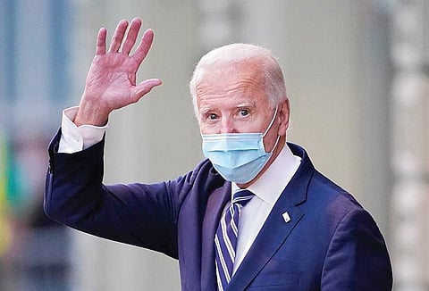 President-elect Joe Biden waves to his supporters (File Photo | AP)