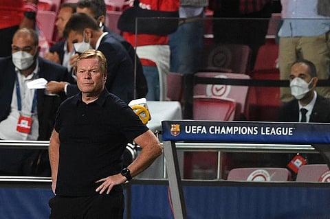 Barcelona's Dutch coach Ronald Koeman (Photo | AFP)