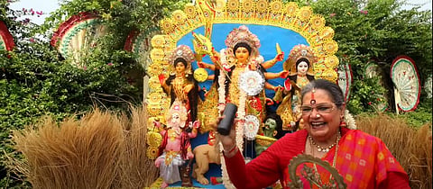 A still from 'Bhoi Ma Bhoiee' music video featuring Usha Uthup. (Photo | Youtube screengrab)