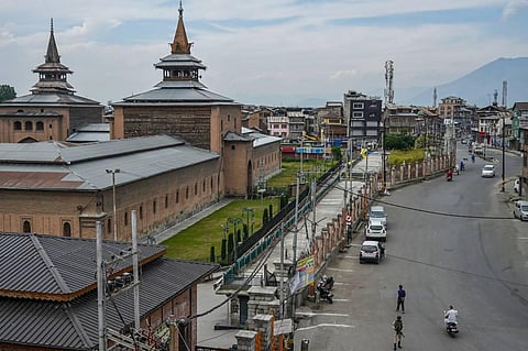 A view of Jamia Masjid in Srinagar.