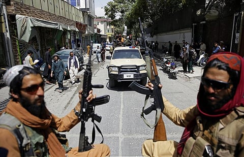 Taliban fighters patrol Kabul, Afghanistan. (Photo | AP)