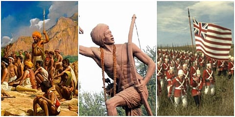 Tribal hero Birsa Munda who lost while a captive in British custody after revolting against the oppressive foreign rule.