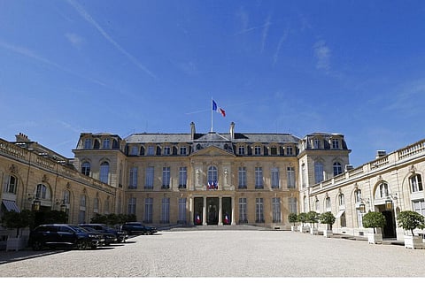 The courtyard of the Elysee Palace is pictured in Paris, France. (Photo | AP)