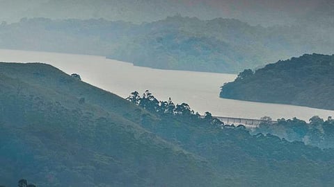 Mullaperiyar dam brimming with water. (File Photo | Shiyami)