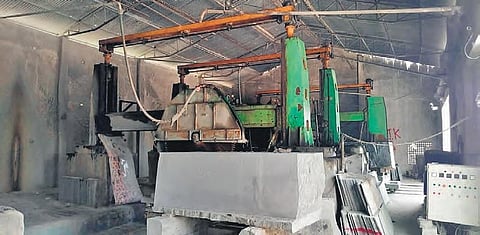 Machines at a granite factory. (File photo)
