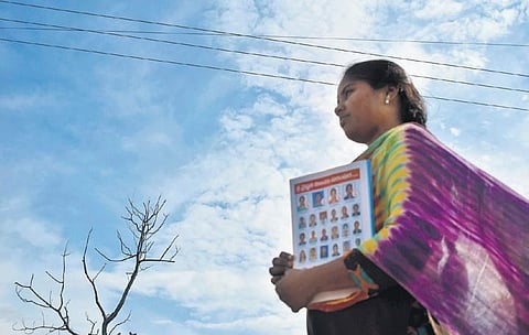 Thirupathamma, 17, who despite scoring 80% in her Inter second year, works as a daily wage earner in a dry fruits packing company. (Photo | EPS, S Senbagapandiyan)