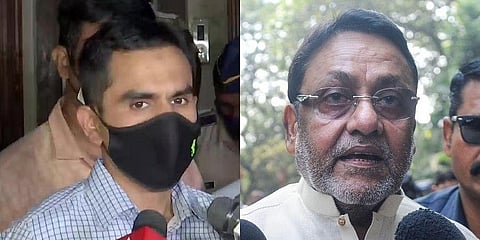 Sameer Wankhede and Nawab Malik (Photos | ANI, PTI)
