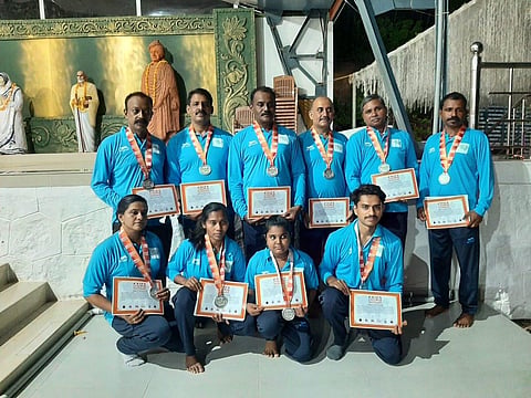 Sreeram and his team hold certificates from India Book of Records for successfully completing 1,009 rounds of suryanamaskara over 12 hours.