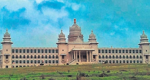 The 10-day winter session of the legislature is scheduled to be held in Belagavi’s Suvarna Vidhana Soudha from December 13, 2021. (Photo | Express)