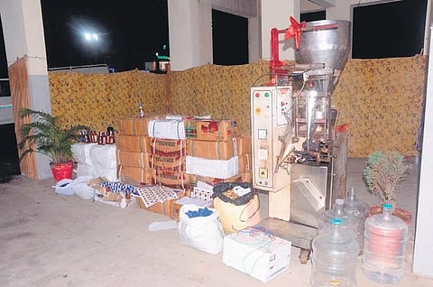 SEB officials arrested spurious liquor gang and seized raw material like spirit