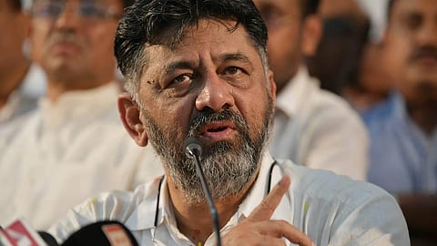 DK Shivakumar told reporters in New Delhi that renaming districts is a state subject.