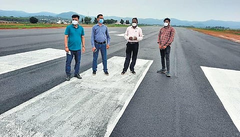 BPIA team inspecting the runway at Jeypore airstrip