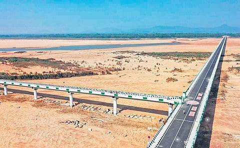 Aerial view of the T-Setu which was inaugurated on Monday.