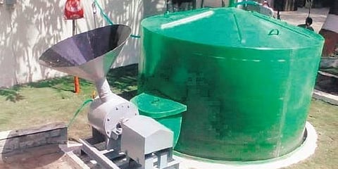 A model of the biogas plant conceptualised by students of Birla Institute of Technology, Sindri. Representational image