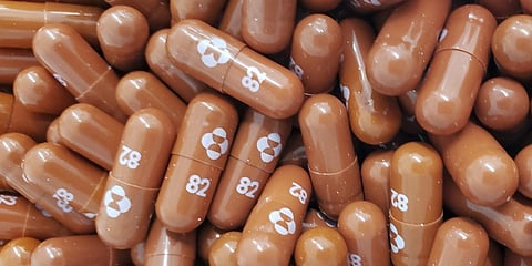 Antiviral drug Molnupiravir. (File photo| AFP)