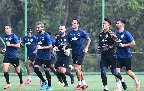 Bengaluru FC players during a training session (Photo | BFC Media)